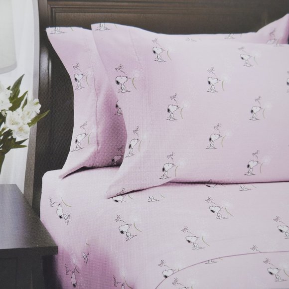 Berkshire Other - Peanuts Snoopy Woodstock POOF Pink Twin Sheet Set